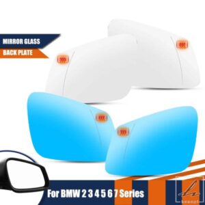 左＆右サイドミラーガラス ブルー ホワイト リアビューコンベックス ヒーター付き BMW E84 F48 F20 F21 F40 F22 F23 F30 F31 F34 F10 F07 F11用 部品 カスタ