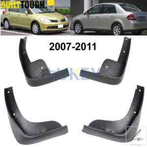 車用マッドフラップ 日産 ティーダ ヴァーサ C11 2007-2011 ハッチバック 2012 ラティオ スプラッシュガード マッドフラップ マッドガード フェンダー 2008