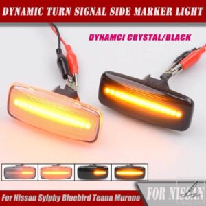 日産シルフィアルメーラムラーノブルーバードサニーティアナJ31セフィーロマキシマ用LEDダイナミックサイドマーカーライトウィンカーリピーターランプ 部品