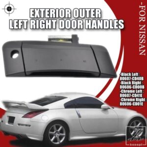 日産 350Z 2003 - 09 80606-CD01E 用 左右外側助手席側外装ドアハンドル 部品 カスタムパーツ アクセサリー