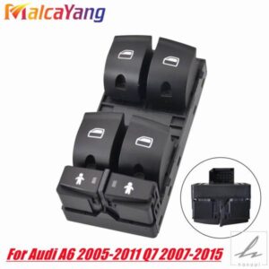 電動制御パワーウィンドウボタンスイッチリフターボタン 4F0959851G AUDI A6 Q7 2005-2015 S6 2007-2011 4F0 959 851G用 部品 カスタムパーツ アクセサリー