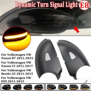 車用LEDダイナミックウィンカーライト フォルクスワーゲン VW パサート B7 CC シロッコ EOS ビートル サイドウィングミラー フラッシャー インジケーター ブ