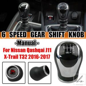 日産 QASHQAI J11 X?TRAIL T32 2016 2017 ギアシフトノブ ハンドボールスティックレバー 車用 6速マニュアルギアシフタートランスミッション 部品 カスタム