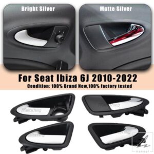 車内ドアハンドル オートインナードア シートイビサ 6J 2010-2022 6J1837113A 6J1837114A GWハンドル 内側ノブ 部品 カスタムパーツ アクセサリー