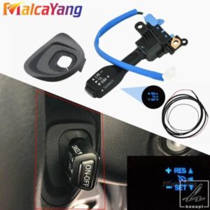 新型ブルーLEDクルーズコントロールスイッチ カバー付き 84632-34011 84632-34017 45186-06210-C0 846320F010 トヨタ カムリ 2009-2011用 部品 カスタムパー