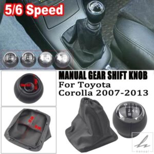 車用 5/6速レバーギアスティックシフトノブヘッド トヨタカローラ 2007 - 13用 部品 カスタムパーツ アクセサリー