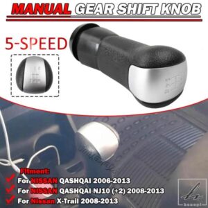 日産 QASHQAI J10 X-TRAIL 2006 - 13 5速マニュアルシフターレバーハンドルスティック用ギアシフトノブ 部品 カスタムパーツ アクセサリー