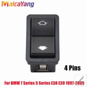 車用電動ウィンドウレギュレーターボタン 61318368974 5シリーズ 7シリーズ E39 1997 - 03用交換品 部品 カスタムパーツ アクセサリー
