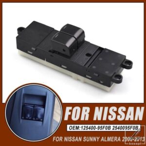 日産 サニー アルメーラ 電動制御パワーマスターウィンドウスイッチ 2006 - 13 25400-95F0B 部品 カスタムパーツ アクセサリー