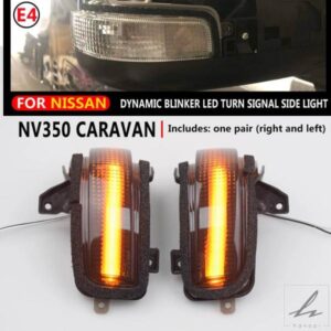 日産NV350キャラバン用カーダイナミックLEDウィンカーライトバックミラーウィンカーインジケーターカーアクセサリー 部品 カスタムパーツ アクセサリー