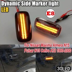 日産マキシマアルメーラ用 パルサーN15セフィーロA32 1995-2000 サイドマーカーリピーターライト ダイナミックアンバーウィンカーライトランプ 部品 カスタ