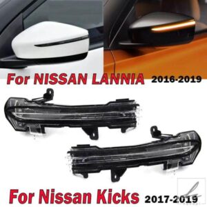 左右のサイドバックミラーウィンカーランプ NISSAN LANNIA 2016-2019用 日産 KICKS 2017-2019用 自動車アクセサリー 部品 カスタムパーツ アクセサリー