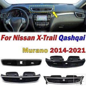 日産エクストレイル キャシュカイ ムラーノ 2014-2021 用 インテリアアクセサリー エアコン吹き出し口 ダッシュボード中央エアコン吹き出し口 部品 カスタム