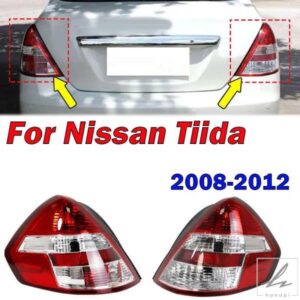 日産ティーダ 2008-2012 用カーアクセサリー テールライト リアヘッドライト フォグランプカバー 左右 オートテールライト ランプハウジング 部品 カスタム