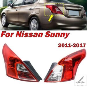 日産サニー 2011-2017 用外装アクセサリー 左右リアテールライト ウィンカーランプ 車用テールライトハウジング バルブ無 部品 カスタムパーツ アクセサリー