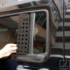 05-09 ハマー H3 リアウィンドウ ハニカムパネル 自動車外装スタイリング装飾アクセサリー 合金 ブラック 2パック 部品 カスタムパーツ アクセサリー