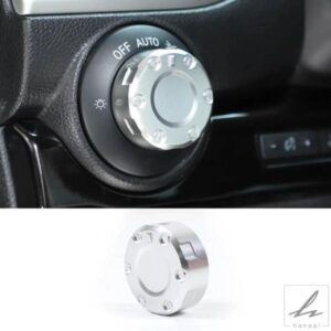 日産タイタン2016-2023用ヘッドライトスイッチノブカバー車内装飾アクセサリー合金メカ風 部品 カスタムパーツ アクセサリー