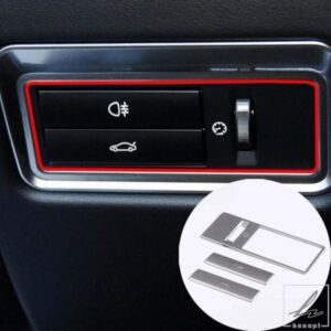 09-15 ジャガー XF/XJ 車内テールゲートボタンステッカー 内装トリムアクセサリー シートメモリボタンステッカー ステンレス 部品 カスタムパーツ
