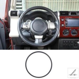 07-21トヨタFJクルーザー用ステアリングホイールリム合金ブラック1ピースセット車内カスタムアクセサリー 部品 カスタムパーツ アクセサリー