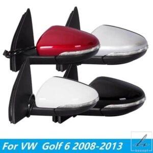 車外側バックミラーサイドバックミラーアセンブリ VW VOLKSWAGEN GOLF 6 2008-2013 手動折りたたみ式 部品 カスタムパーツ アクセサリー