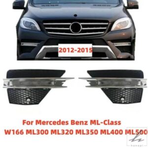自動車用フロントバンパーフォグランプ装飾アクセサリー メルセデスベンツ MLクラス W166 ML300 ML320 ML350 ML400 ML500 2012-15用 部品 カスタムパーツ
