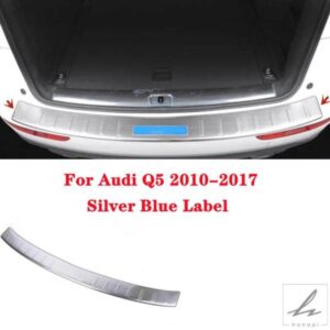車用ステンレス製リアバンパープロテクタートランクドアプレートカバートリム AUDI Q5 2010 - 17用 部品 カスタムパーツ アクセサリー