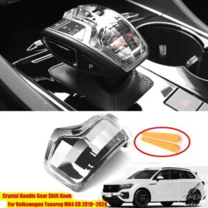 車用交換用クリスタルハンドルギアシフトノブ装飾カバー フォルクスワーゲン VW トゥアレグ MK4 CR 2019 2020~2024 オートアクセサリー 部品 カスタムパーツ