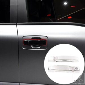 日産タイタン 2004-2019 用 カースタイリング ABS シルバー 車用アウタードアハンドルカバー トリムカバー ステッカー 外装カーアクセサリー 部品 カスタム
