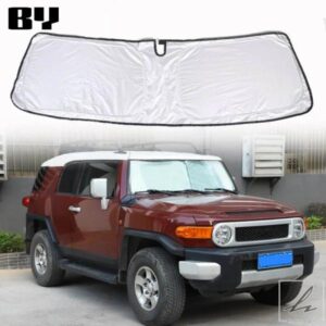 車用フロントガラスサンシェード 反射サンシェード 車内サンシェード トヨタ FJクルーザー 2007-2021 アクセサリーに適合 部品 カスタムパーツ アクセサリー