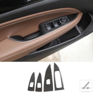 車内カーボンドア窓ガラスリフトコントロールスイッチパネルカバートリムアクセサリー ビュイックリーガル 2017-2020用 部品 カスタムパーツ アクセサリー