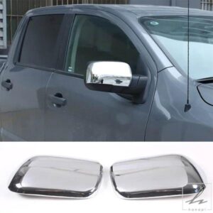 日産タイタンA61 2016-2023用カースタイリングABS製カーサイドドアバックミラーキャップカバーステッカー外装カーアクセサリー 部品 カスタムパーツ