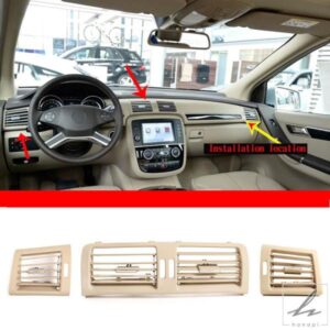 車フロント左右センターリアエアベントグリルAC メルセデスベンツ W251 Rクラス R300 R320 R350 R400 R500 2006-2017 OLD用 部品 カスタムパーツ