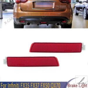 車用リアバンパーリフレクターランプライト 日産セントラ 2013-2018 インフィニティ FX35 ベース 2009-2012 FX37 2013 FX50 QX70 レッドレンズ 部品 カスタ
