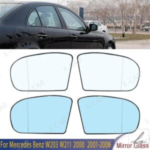 車用バックミラー ヒーター付きクリアサイドミラー ガラスレンズ 広角 メルセデスベンツ W203 W211 2000 2001-2006 2038100121 2038101021 部品 カスタムパ