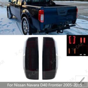 日産ナバラD40フロンティア2005-2015用スモークテールランプテールライト2個リアバンパーテールライトストップウィンカーハザードランプ 部品 カスタムパー