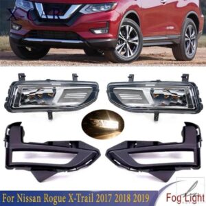 日産 X-TRAIL XTRAIL T32 ROGUE 2017 2018 2019 用 フォグランプ フォグランプ フロントバンパー フォグランプ ランプ カバー フレーム 部品 カスタムパーツ