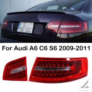 車用LEDテールライト ウィンカー ブレーキ リアランプ アウディ A6 C6 S6 クワトロ RS6 サルーンセダン 2009-2011 4F5945095J 4F5945096J 部品 カスタムパー
