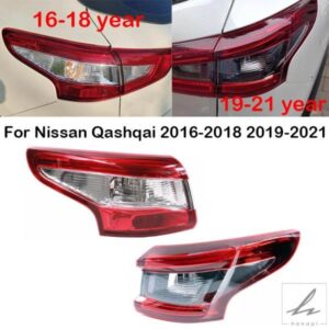 日産 キャシュカイ 2016-2018 2019-2021用 リアバンパー外側テールライト ストップブレーキ ウィンカーハザードテールランプ バルブ無 部品 カスタムパーツ
