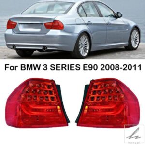 車用LEDリアテールランプ テールブレーキライト バックサイドテールライト 63217289425 63217289426 BMW 3シリーズ E90 2008 - 11用 部品 カスタムパーツ