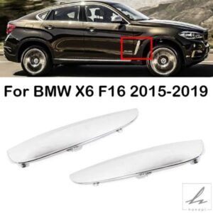 左右車サイドベントカバートリムエアフローフェンダーインテークステッカーシャークギルプレート BMW X6 F16 2015 - 19用 部品 カスタムパーツ アクセサリー