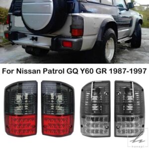 日産パトロール GQ Y60 GR 1987 - 91-1997 車用 LED リアテールライト ブレーキランプ 電球付き 26550-05J00 26555-05J00 部品 カスタムパーツ アクセサリー