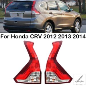 左右のテールライトリアバンパーブレーキランプカバーリアパーキングリバースライトバルブ無ホンダCRV 2012 2013 2014用 部品 カスタムパーツ アクセサリー