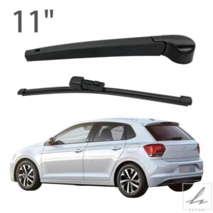 11インチ リアガラス ウォッシャー ワイパーアームブレードセットキット VW ポロ 7 AW BZ 2017-2023 カーアクセサリー 部品 カスタムパーツ アクセサリー