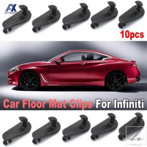車用フロアマットクリップ 固定フック ホルダー クランプ バックグリップ インフィニティ G37 I35 QX4 EX35 G35 M45 カーペット保持リテーナー用 10個 部品