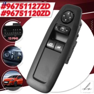 車用電動パワーウィンドウマスタースイッチレギュレーターボタン 96751127ZD 96751120ZD プジョー 208 2008 3008 5008 2018 アクセサリー 部品 カスタムパー