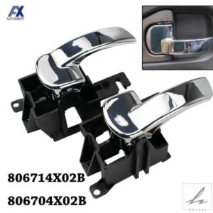 車内ドアハンドルノブロックカバーフロントリア左右日産ナバラD40パスファインダーR51 806714X02B 806704X02B部品カスタムパーツアクセサリー 部品 カスタム