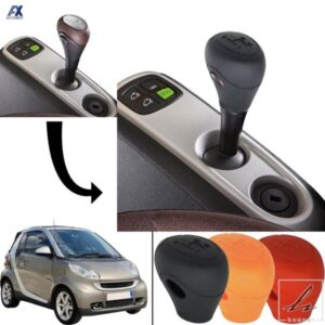 車用ギアシフトノブカバー SMART FORTWO FORFOUR CABRIO ROADSTER 450 451 452シリーズ用 シリコン製ヘッドケーススリーブプロテクター 部品 カスタムパーツ