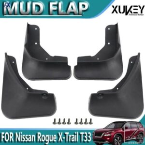 日産ローグエクストレイル XTRAIL T33 2021 2022 車用 モールドフロントリアスプラッシュガード フェンダー マッドフラップ マッドガードプロテクター 4個