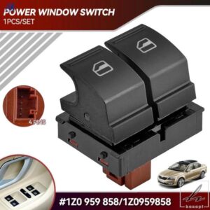 車運転席側電子ウィンドウマスターコントロールスイッチボタン SKODA YETI FABIA MK2 OCTAVIA 2 ROOMSTER 1Z0 959 858 1Z0959858用 部品 カスタムパーツ
