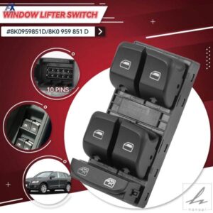 電動マスターパワーウィンドウコントロールスイッチはAUDI A4 B8 A5 Q5 8K0959851D 8K0 959 851 D 8KD959851 8KD 959 851D 8K0959851に適合 部品 カスタムパ